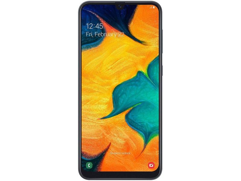 Smartphone Samsung Galaxy A30 64GB Preto 4G - 4GB RAM 6,4” Câm